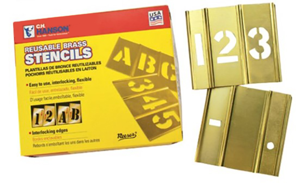 Reusable Brass Stencils 15 Piece Single Number Set
